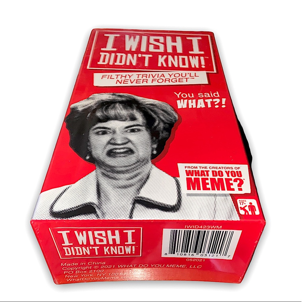 I Wish I Didn’t Know Card Game